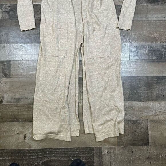 Theory Women’s Size Small Torina Slit Cardigan Sweater Cream Long Sleeve Knit - Picture 2 of 5